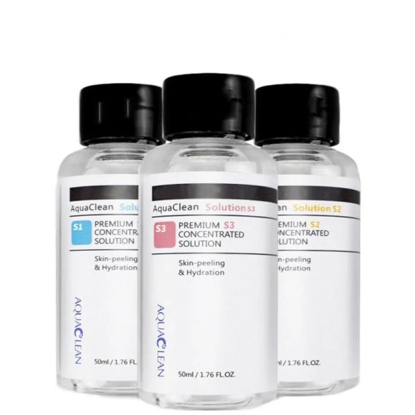 Sada peelingových roztoků S1 S2 a S3 3 x 50 ml koncentrát s kyselinou mléčnou salicylovou a hyaluronovou na čištění a hydrataci pleti 1