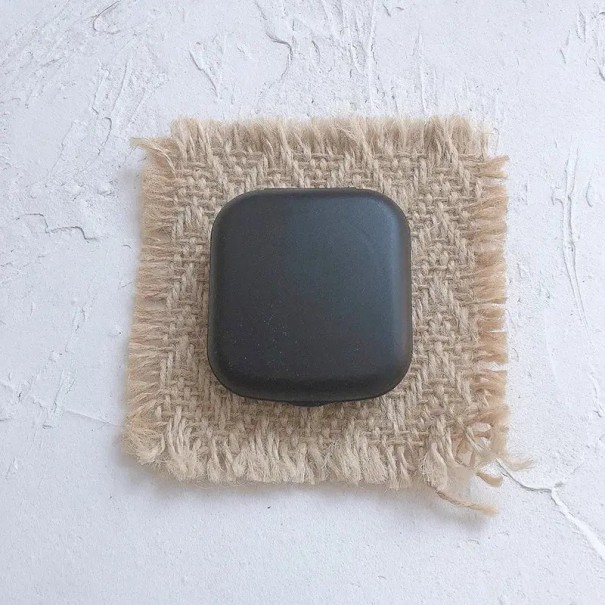 Sada pouzdra na kontaktní čočky se zrcátkem mini pouzdro 5,5 × 5 × 1,8 cm plastové kompaktní cestovní pouzdro pro čočky černá