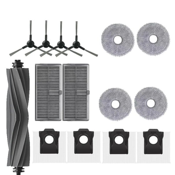 Sada příslušenství pro robotický vysavač 15 ks hlavní kartáč mopy filtry sáčky a smetáčky pro Dreame L10s Pro Ultra Heat a X30 Ultra 1
