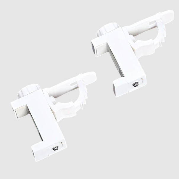 Sada prostorově úsporných držáků na záclonové tyče 6,5x5x1,5 cm 2 ks nástěnné úchyty pro garnýže a záclony 1