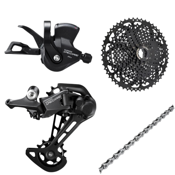 Sada řazení na kolo 11 rychlostí 11–50T slitina přehazovačka kazeta řetěz pro horské kolo a náročný terén černá