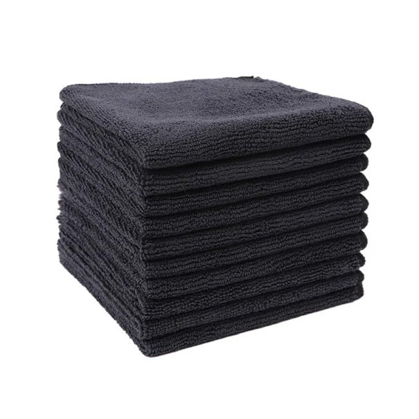 Sada utěrek na auto a domácnost 30x30 cm 20 ks Barevné hadříky na čištění a leštění auta Čisticí utěrky černá