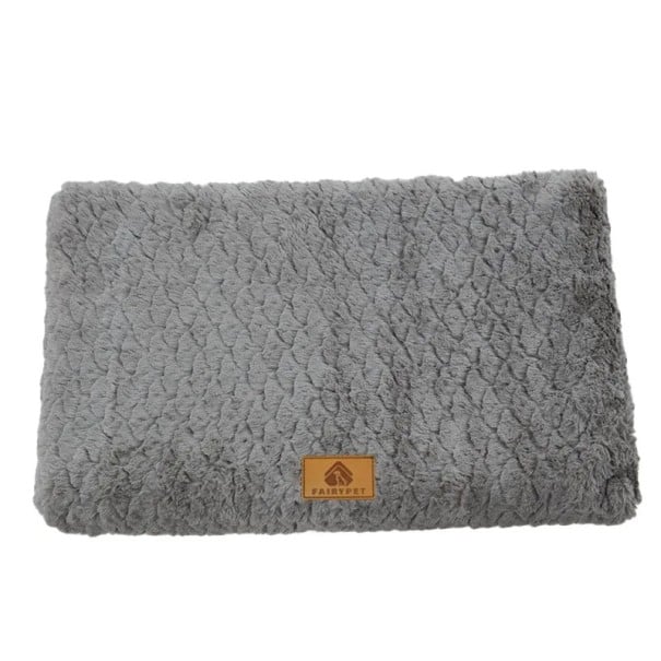 Sæde ortopædisk hundeseng til hunde op til 45 kg 105 x 65 cm Vandtæt seng med vaskbart betræk af kunstpels og skridsikkert bund mørkegrå