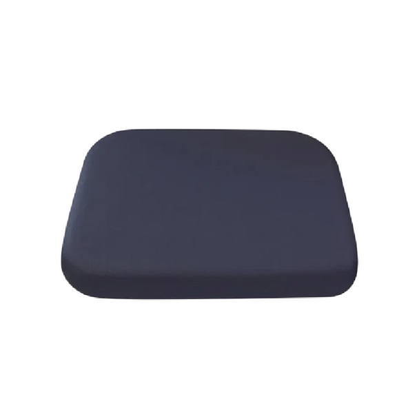 Sædehynde af memory skum 40x40x4 cm med bomuldsbetræk Komfortabel pude til stol og bil Ergonomisk rygstøtte og siddekomfort mørkeblå