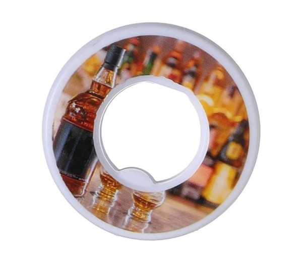 Sæt af 3 stk smagsringe til flaske 4 cm plastisk tilbehør til sportsflaskens låg forskellige smagsvarianter tilbehør til vandflasker Whiskey