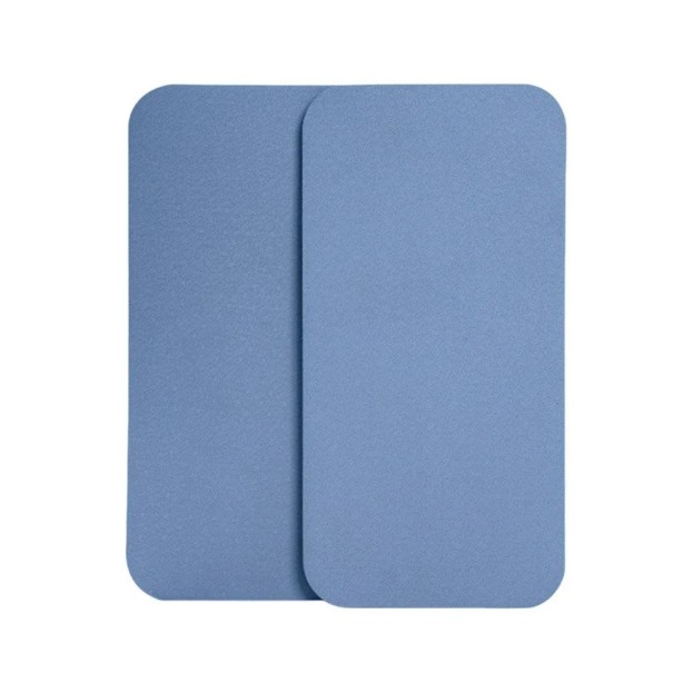 Sæt med 2 bløde TPE-puder til knæ, albuer og håndflader. Yogamåtter 34x17 cm. Til hjemmetræning, fitness og genoptræning. blå