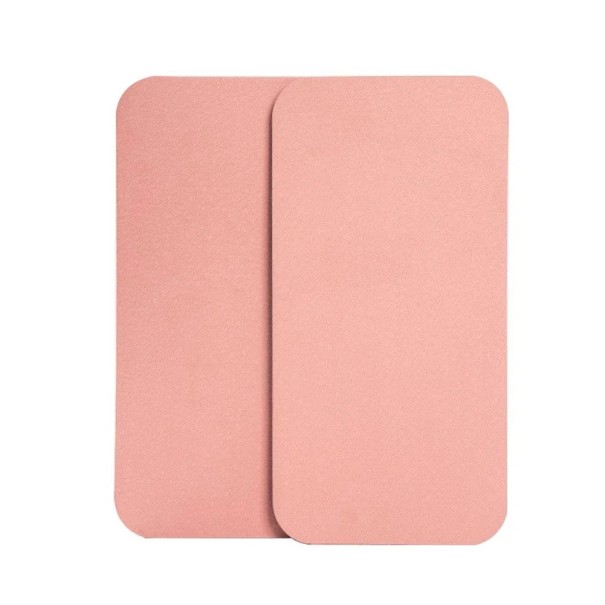 Sæt med 2 bløde TPE-puder til knæ, albuer og håndflader. Yogamåtter 34x17 cm. Til hjemmetræning, fitness og genoptræning. rosa