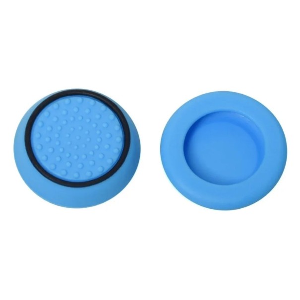 Sæt med 2 tofarvede silikone-stickcovers til PS5-, PS4- og Xbox Series X/S-controllere Beskyttende analoge stickcovers sort