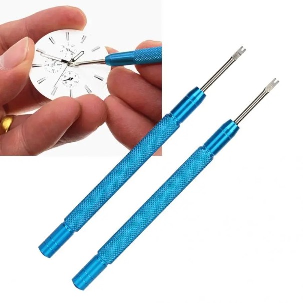 Sæt med 2 værktøjer til afmontering af urvisere, 9,2x0,6 cm aluminiumshus, dobbelt gaffel i hver ende 1