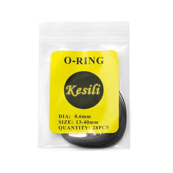 Sæt med 28 O-ringstætninger til ur 0,6 mm Diameter 13-40 mm Universal servicesæt til ur Antistatisk og vandtæt 1