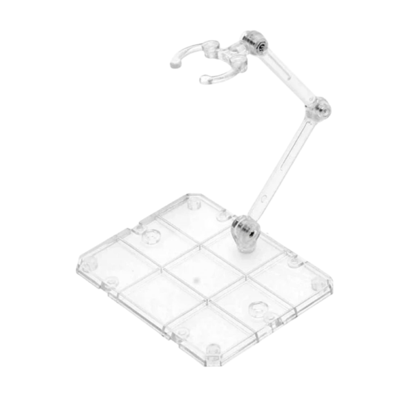 Sæt med 3 figurholdere med justerbart arm 7 x 7 cm plastisk gennemsigtig stander med base 9 x 7,5 cm til modeller 1