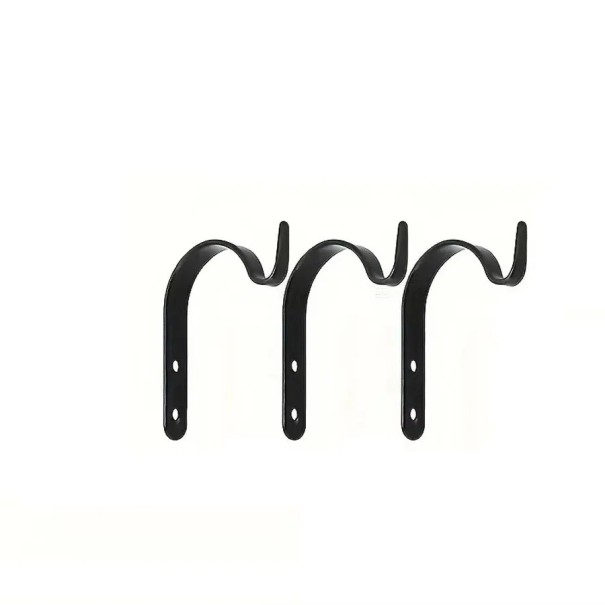 Sæt med 3 stk metal kroge 5,8 x 4 cm Sorte vægkroge Holder til dekoration eller organisering 1