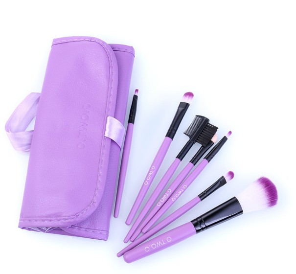 Sæt med 7 makeupbørster lilla