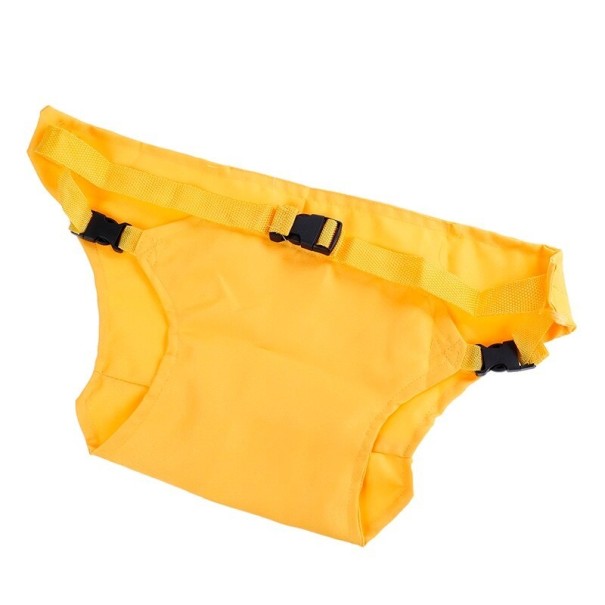 Safety Seat for Chairs for Small Children Soft Harness with Leg Openings Strap with Buckle Around the Backrest Compact When Folded 48 x 50 cm yellow