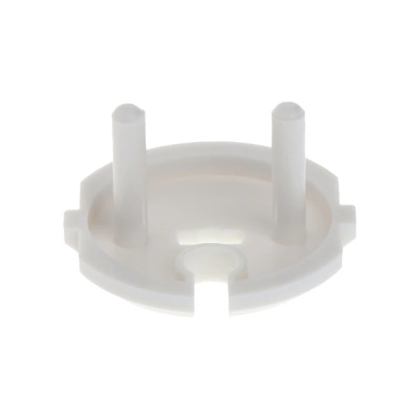 Safety Socket Plug 10 pcs Round Cover Protecting Children from Electric Shock White ABS Plastic Dimensions 3.8 x 1.8 cm 1