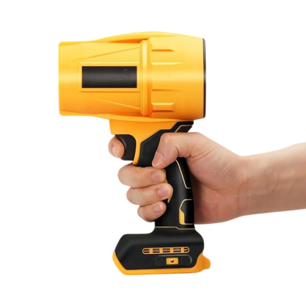 Sähkökäyttöinen pölyn- ja lehtipuhallin 30000 rpm korkean nopeuden moottorilla keltamustana akkupuhaltimena DEWALT 20V -paristoille 1