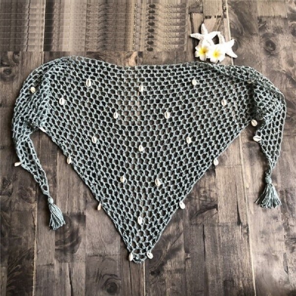 Saia de rede feminina cinzento