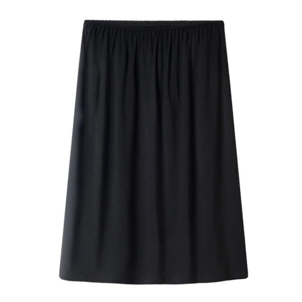 Saia interior feminina Comprimento 70 cm Cintura 58–105 cm Saia longa elástica para vestidos Saia interior leve para vestidos de noiva preto