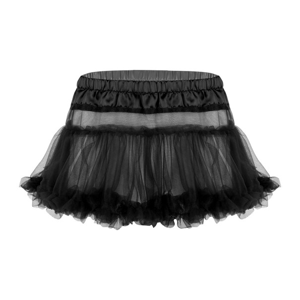 Saia mini de tule para senhora A1912 preto