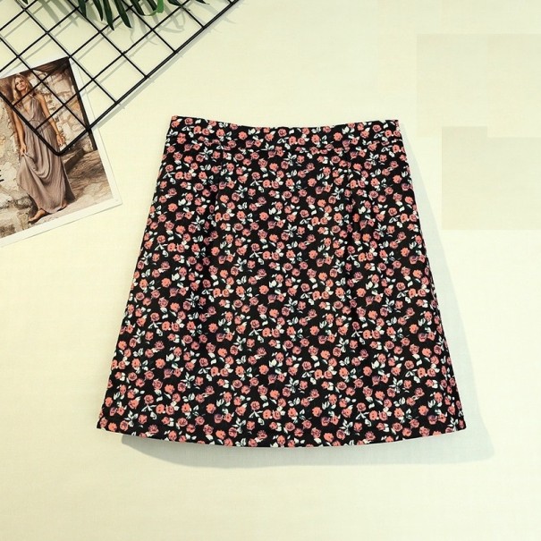 Saia mini feminina com flores A1062 XS 3