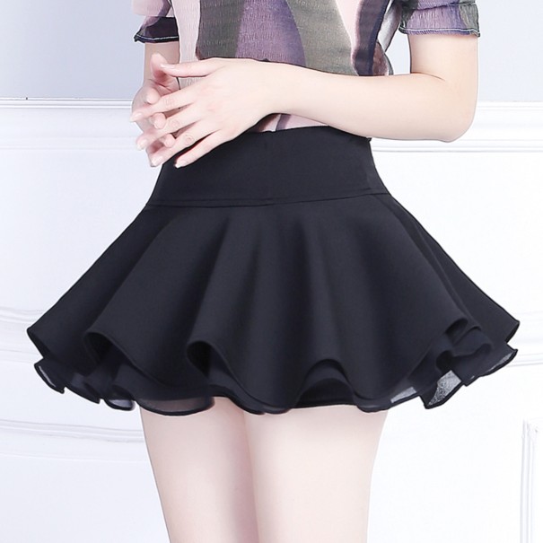 Saia mini feminina com volantes preto S