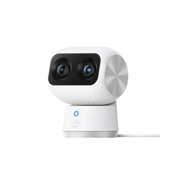 Säkerhets-IP-kamera 8MP roterande 360° 128GB CMOS H.265 plast vit för inomhusövervakning med tvåvägsljud 1