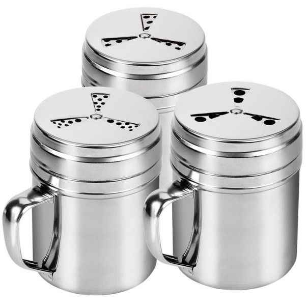 Salière en acier inoxydable 3 pièces 1