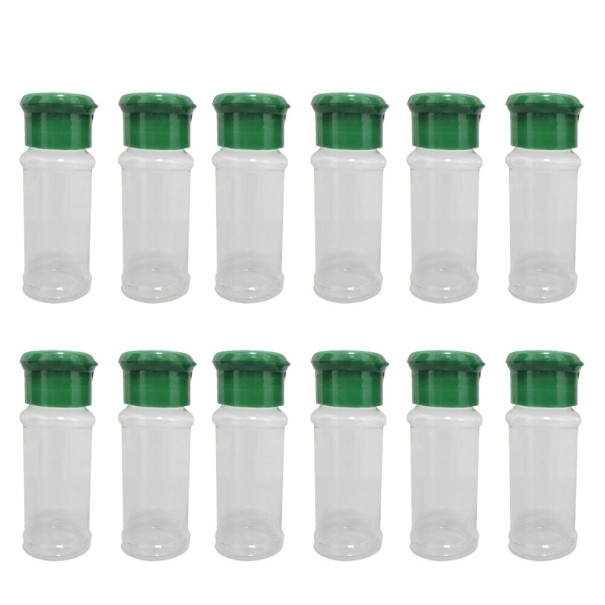 Salière en plastique 12 pièces vert