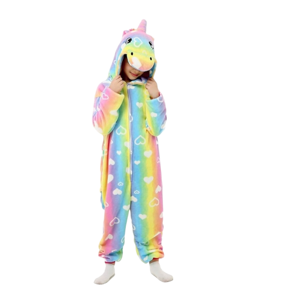 Salopetă cu unicorn curcubeu pentru fetiță 9-10 ani 9