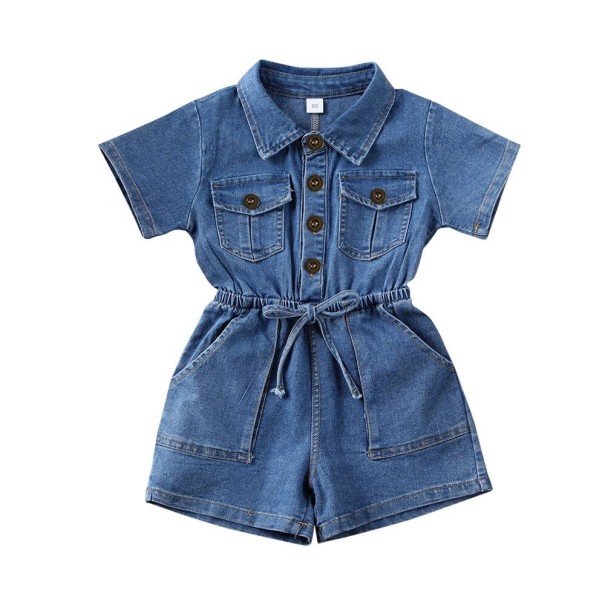 Salopetă din denim pentru fete T2663 4
