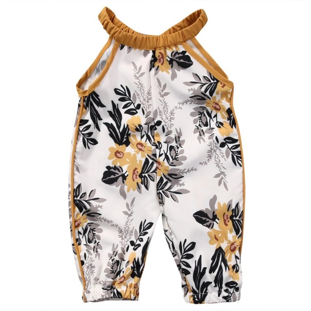 Salopeta fetita cu flori T2729 3-6 luni