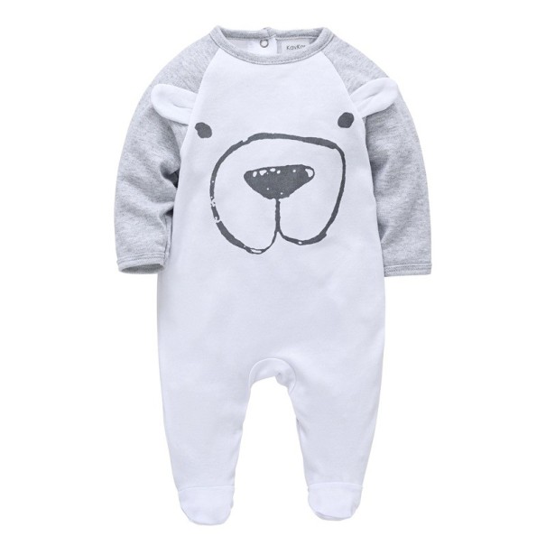 Salopette en coton pour enfants avec impression dessinée Dupačky pour garçons et pyjama pour bébés Vêtements pour nouveau-nés en coton respirant 6-9 mois
