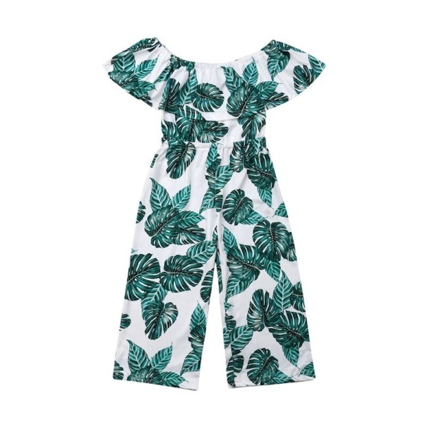 Salopette fille avec des feuilles L1272 6