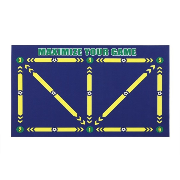 Saltea de antrenament pliabilă pentru fotbal 60 x 90 cm, suprafață rezistentă, antiderapantă, pentru exersarea tehnicii și stabilitate în timpul antrenamentului albastru inchis