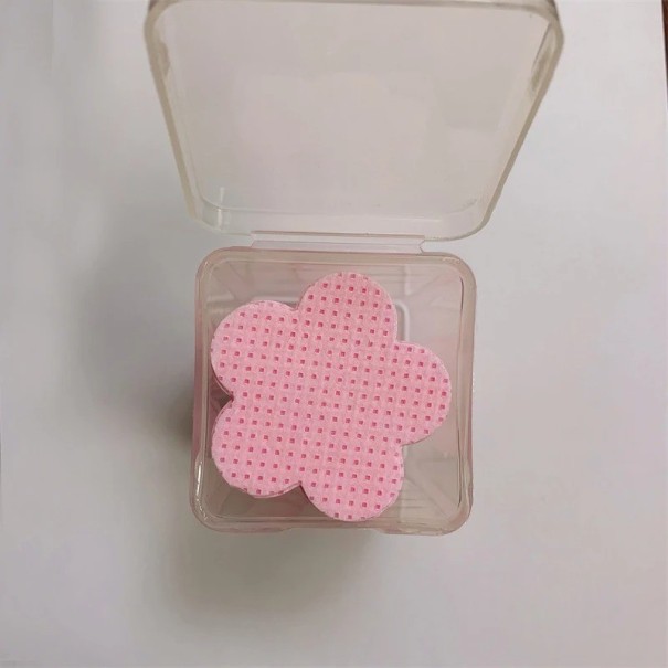 Salviette di cotone a forma di fiore per rimuovere lo smalto Ossidante per unghie Strumento per pulire lo smalto senza pelucchi 200 pz rosa chiaro