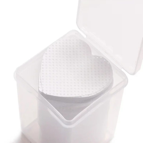 Salviette in cotone a forma di cuore per rimuovere lo smalto Oltre smalto Strumento per pulire lo smalto senza pelucchi 200 pz bianco