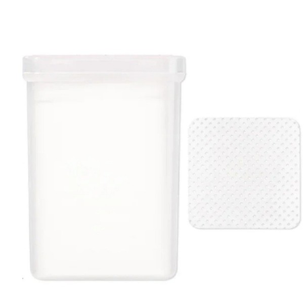 Salviette quadrate in cotone senza fibre per rimuovere lo smalto per unghie Struccante per unghie Strumento per pulire lo smalto senza pelucchi 200 pz bianco