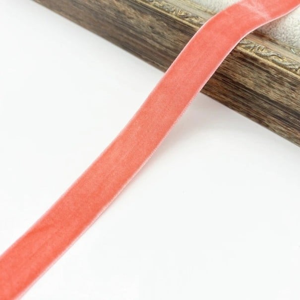 Sametová stuha 38 mm 1,8 m Dekorativní látková stuha na dárky Vánoční balení DIY kreativní tvoření Ruční práce Ozdobná stuha světle červená