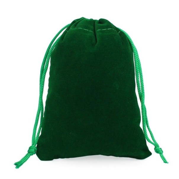 Sametový dárkový sáček 50 ks tmavě zelená S