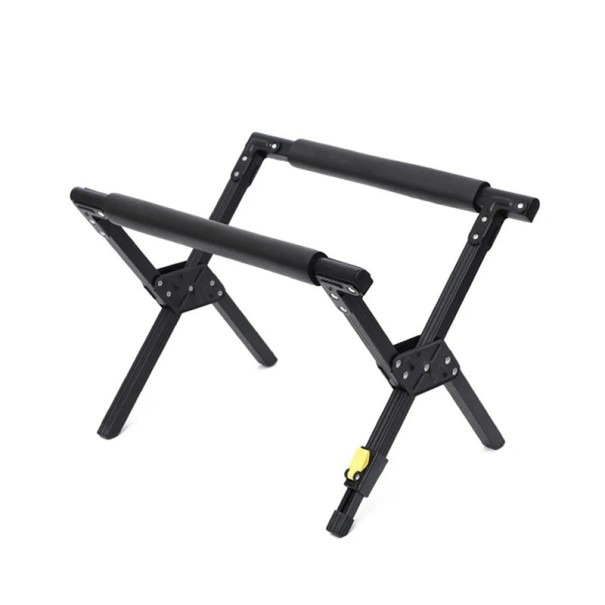 Sammenklappelig campingstativ med skridsikkert ramme 50×37,5×35 cm bæreevne 50 kg justerbar længde sort til udendørs brug 1