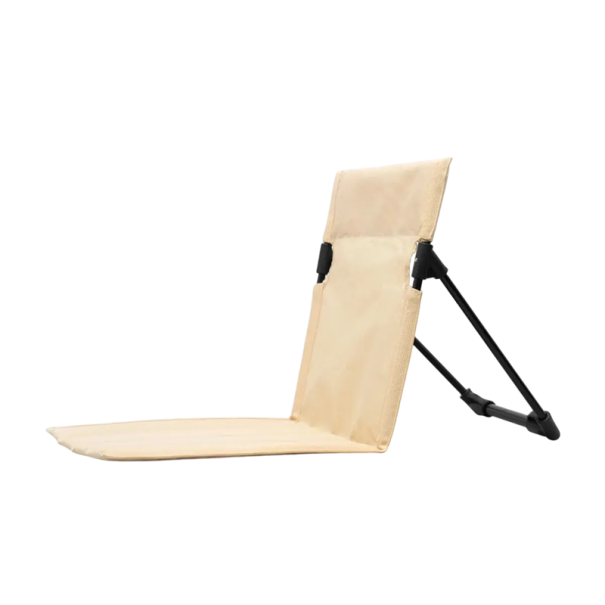 Sammenklappelig campingstol 41,5 x 39,5 x 38 cm Letvægts campingstol med ryglæn Havesæder Rejsestol beige