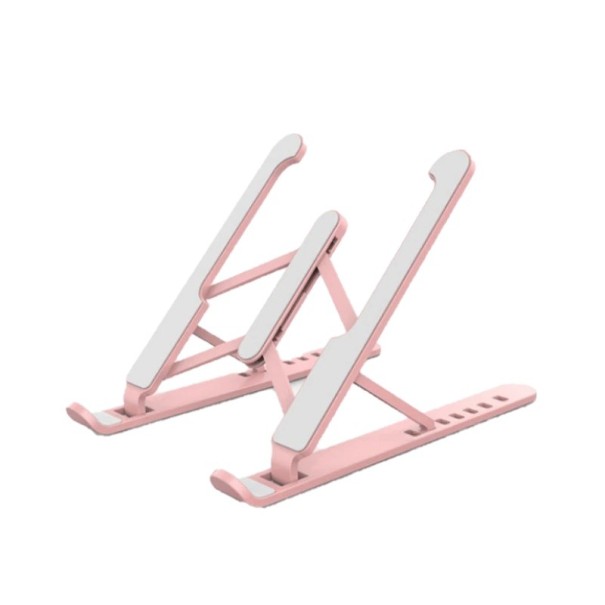 Sammenklappelig laptop-stativ rosa