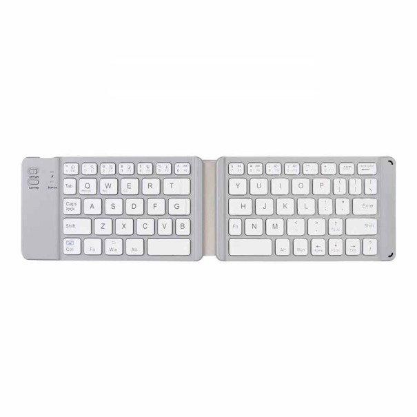 Sammenklappeligt Bluetooth-tastatur hvid