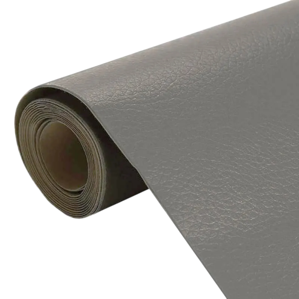 Samolepiaca záplata na opravu kože 25 x 60 cm Samolepiaca náplasť na opravu nábytku, pohovky, autosedačiek a obuvi Silná kožená páska s lepidlom na kutilské opravy sivá