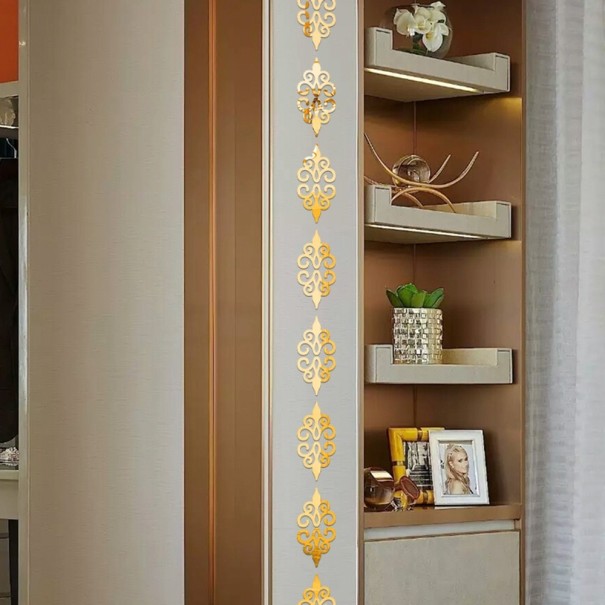 Samolepiace ornament na stenu 10 ks zlatá