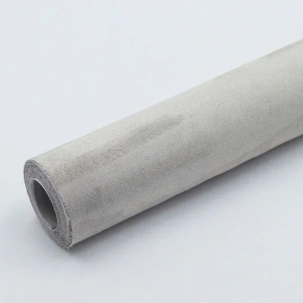 Samolepicí opravná záplata na semiš 50 x 150 cm Oprava semišového čalounění Textilní samolepicí páska Renovace nábytku a obuvi Snadná světle šedá