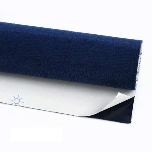 Samolepicí záplaty do auta 20x71 cm semišová barevná látka pro opravu stropnice dveří palubky interiéru vozu Royal Blue