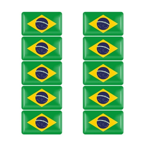 Samolepka do auta vlajka Brazília 10 ks 1