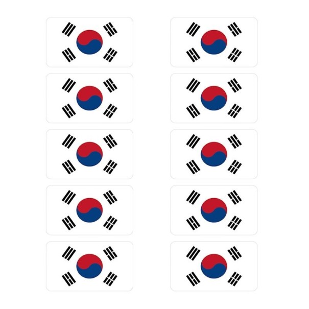 Samolepka do auta vlajka Kórea 10 ks 1