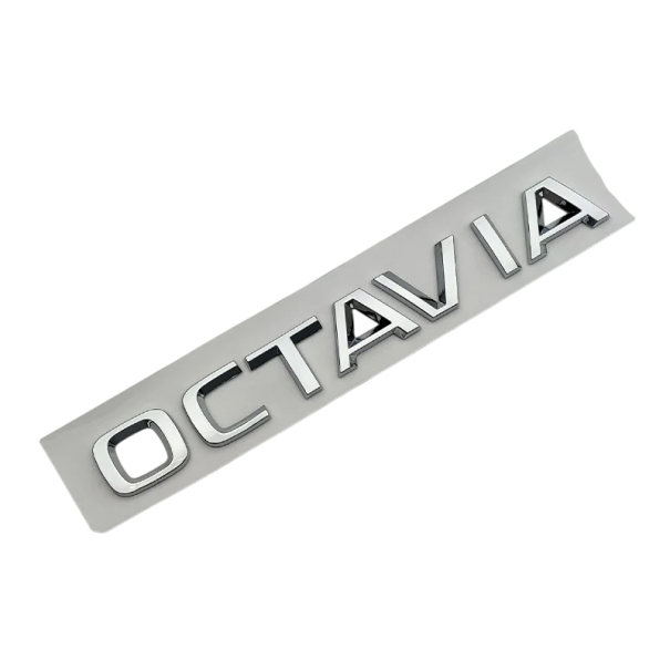 Samolepka logo Octavia Znak na zadní kufr Emblém písmena různé barvy Dekorace Octavia 1 2 3 4 A5 A7 MK3 Auto doplněk stříbrná
